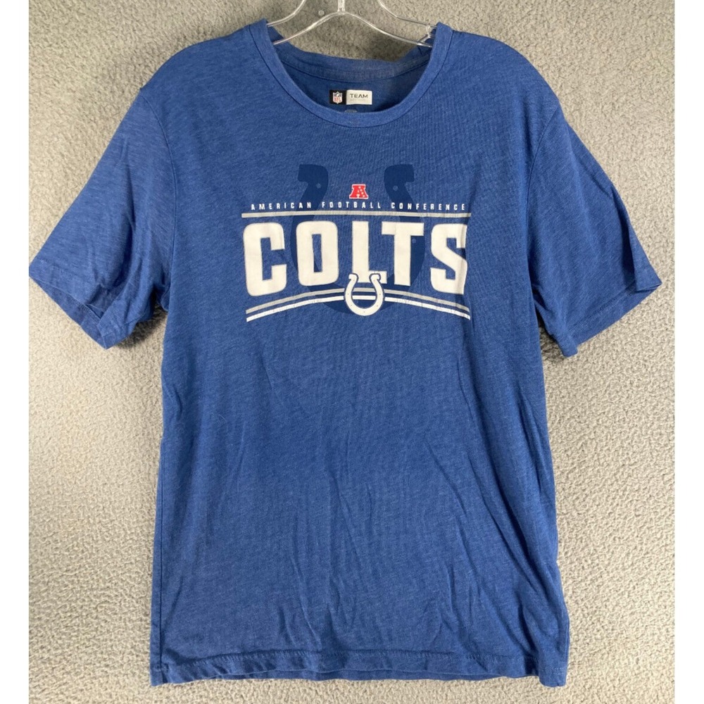 Indianapolis Colts Shirt‎ Adult Medium Blue Short Sleeve NFL Football Conference